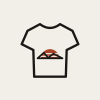 Retro Sunset Trail graphic tee, front view